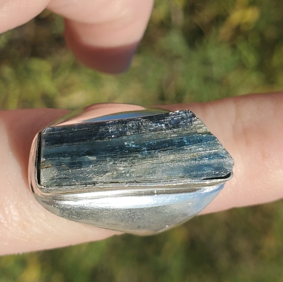 New Men's Kyanite 925 Silver Statement Ring. - Picture 9 of 12